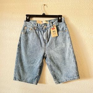 LEVI’S denim biker shorts